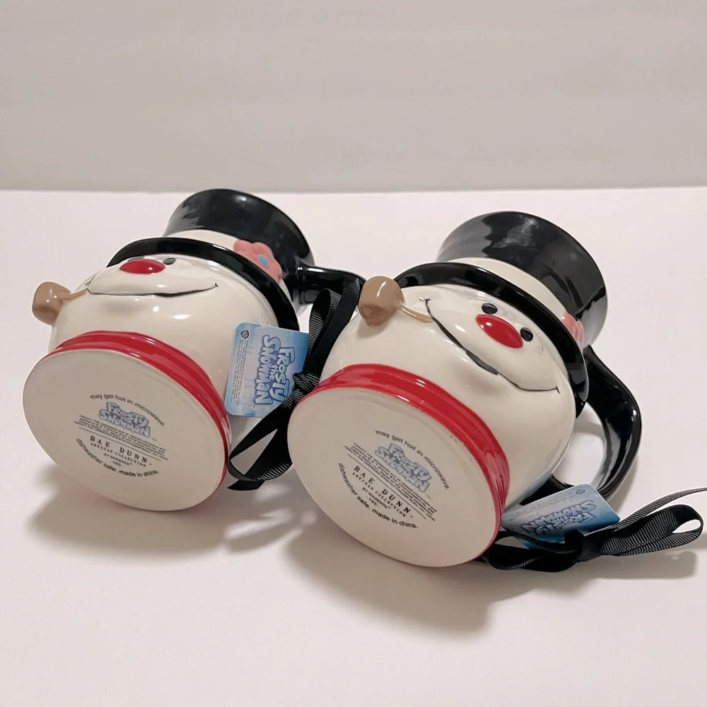 Rae dunn set of 2 beautiful Christmas snowmen brand new with tag - Picture 2 of 8